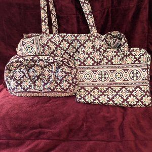 Vera Bradley Weekender & Toiletry Bag & Purse